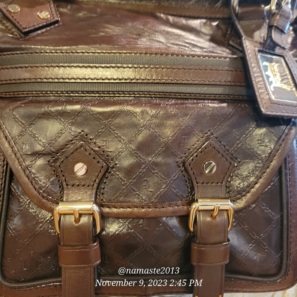 L.A.M.B. by Gwen Stefani Leather Satchel Luxury Designer Handbag #620 - Picture 3 of 17